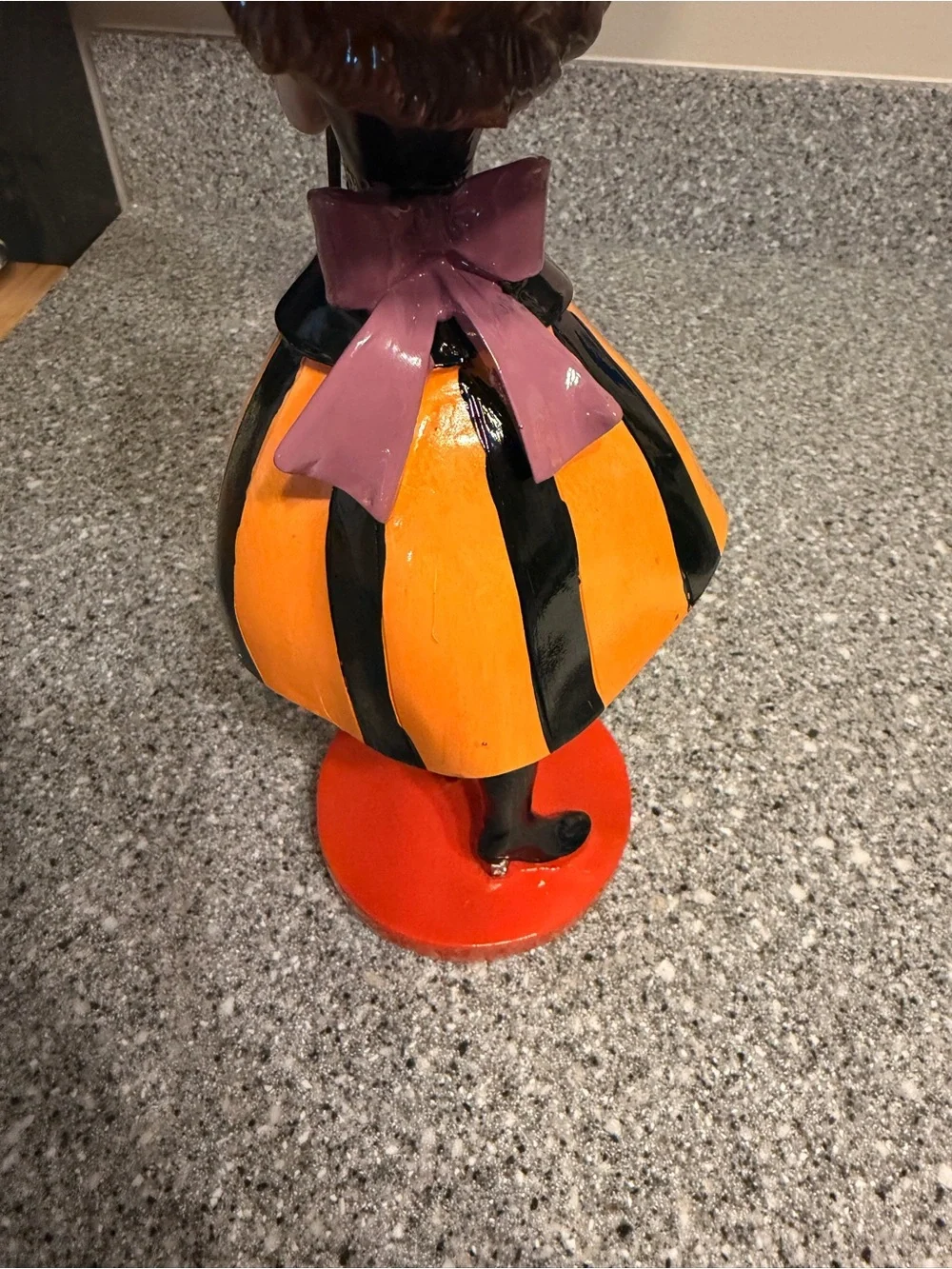 Bella Luxx Halloween Witch Figurine in Orange, Black & Purple